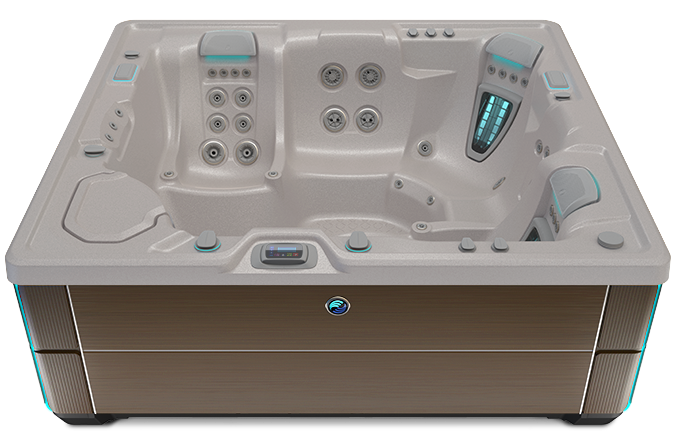 Highlife Envoy Hot Tub with Pebble Shell and Java Cabinet