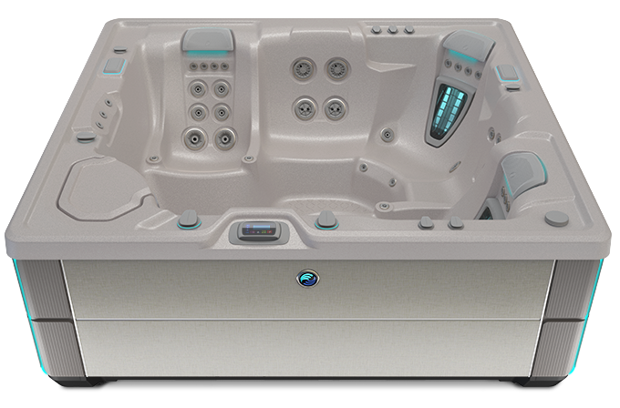 Highlife Envoy Hot Tub with Pebble Shell and Linen Cabinet