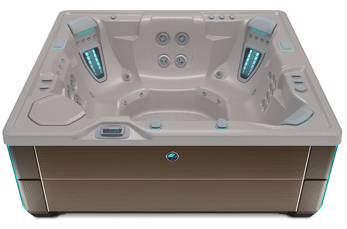 Highlife Grandee Hot Tub with Pebble Shell and Java Cabinet