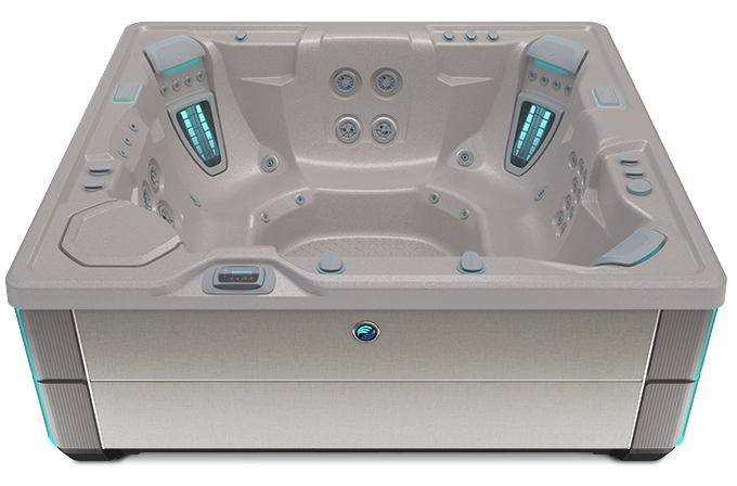 Highlife Grandee Hot Tub with Pebble Shell and Linen Cabinet