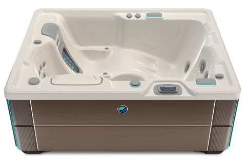 Highlife Jetsetter Hot Tub with Ivory Shell and Java Cabinet