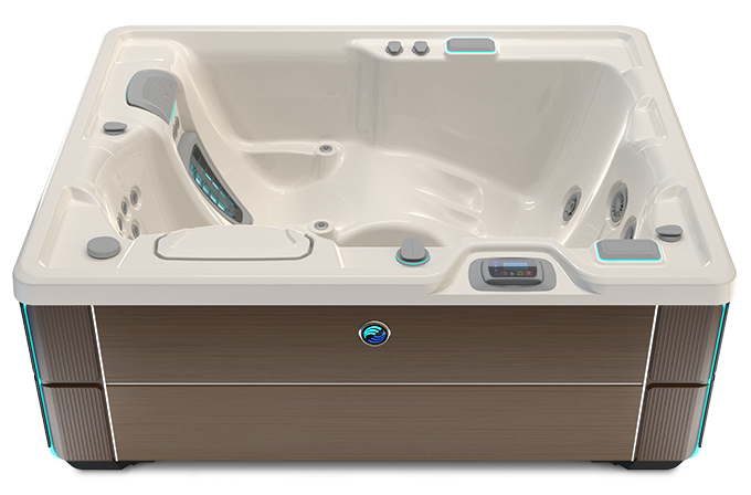 Highlife Jetsetter Hot Tub with Ivory Shell and Java Cabinet