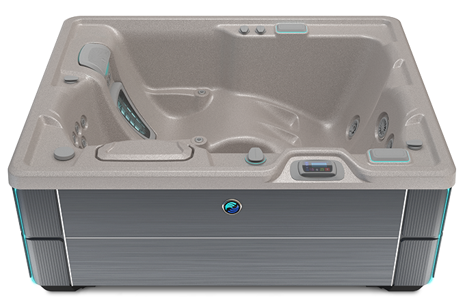 Highlife Jetsetter Hot Tub with Pebble Shell and Charcoal Cabinet