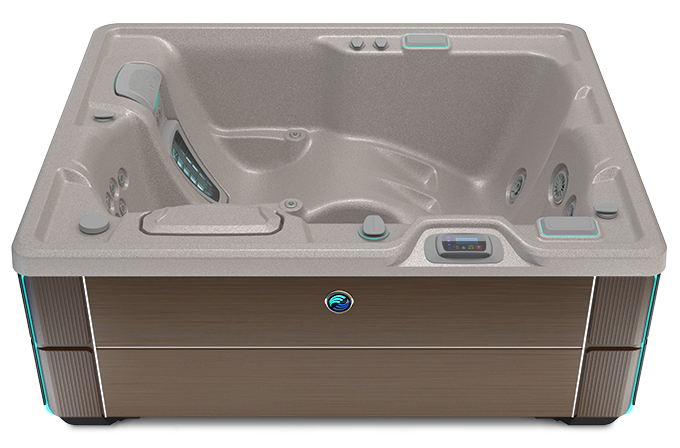 Highlife Jetsetter Hot Tub with Pebble Shell and Java Cabinet