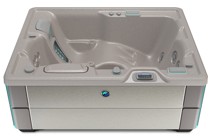Highlife Jetsetter Hot Tub with Pebble Shell and Linen Cabinet