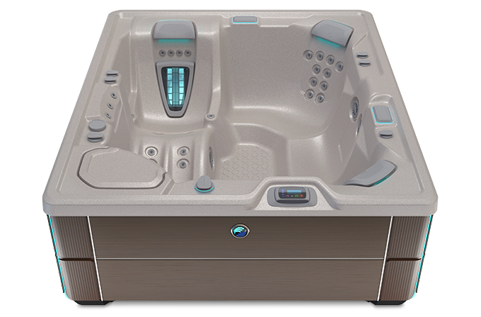 Highlife Sovereign Hot Tub with Pebble Shell and Java Cabinet