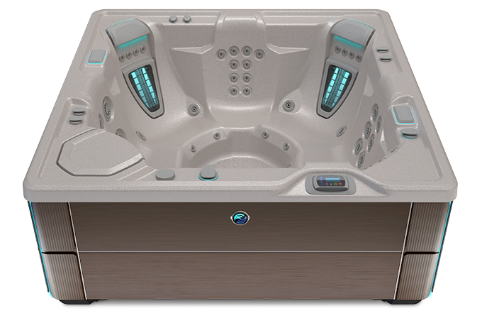 Highlife Vanguard Hot Tub with Pebble Shell and Java Cabinet