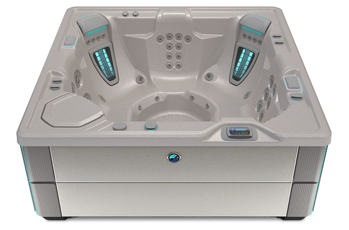 Highlife Vanguard Hot Tub with Pebble Shell and Linen Cabinet