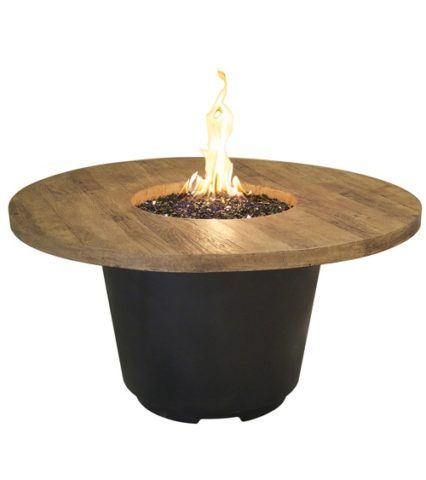 The French Barrel Oak Cosmopolitan Round Firetable