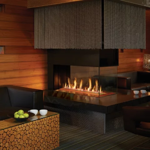 DaVinci Pier Linear Gas Fireplace, 54 by 20 inches.