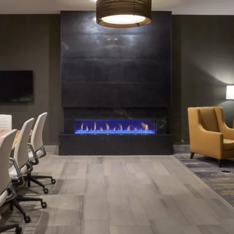 DaVinci Single-Sided Linear Gas Fireplace, 20 by 60 inches.