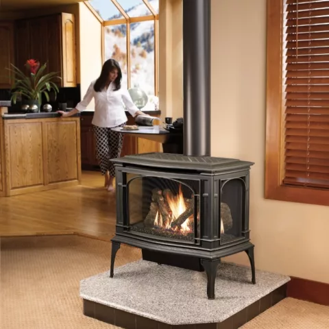 Greenfield Large Cast Iron Gas Stove.