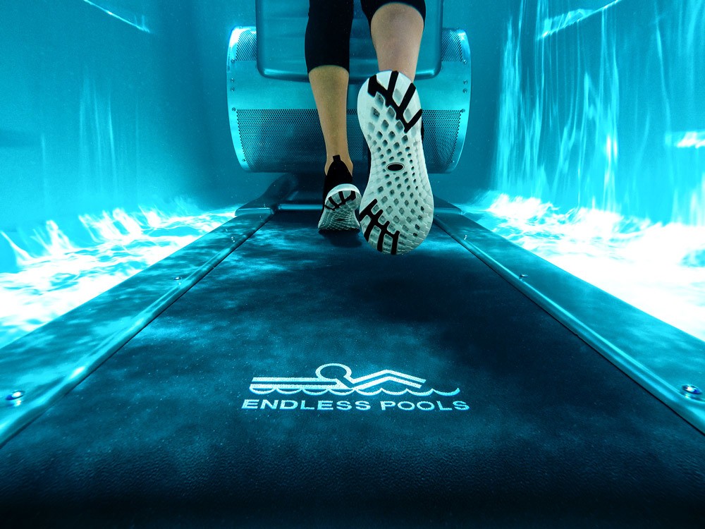 Endless Pools Swim Spas E550 underwater treadmill.