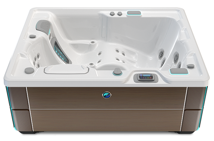 Highlife Jetsetter LX Hot Tub with Alpine White Shell and Java Cabinet