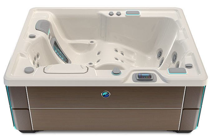 Highlife Jetsetter LX Hot Tub with Ivory Shell and Java Cabinet