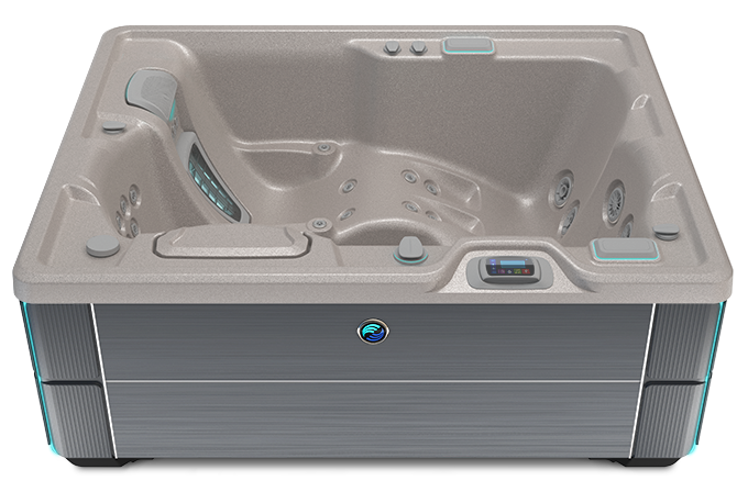 Highlife Jetsetter LX Hot Tub with Pebble Shell and Charcoal Cabinet