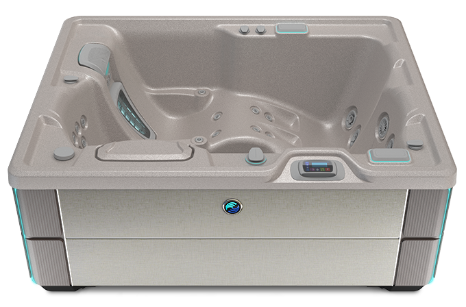 Highlife Jetsetter LX Hot Tub with Pebble Shell and Linen Cabinet