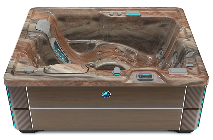 Highlife Jetsetter LX Hot Tub with Tuscan Sun Shell and Java Cabinet