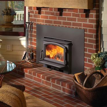 NextGen Fyre fireplace in brick exterior