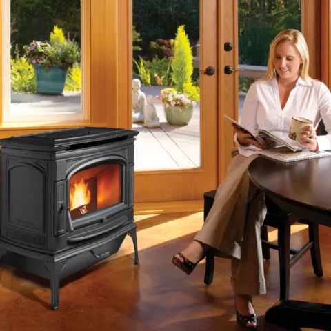 Deerfield Large Capacity Cast Iron Pellet Stove