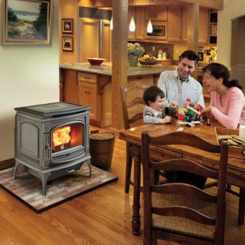 Deerfield Large Capacity Cast Iron Pellet Stove