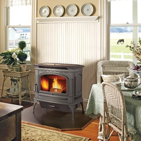 Deerfield Large Capacity Cast Iron Pellet Stove