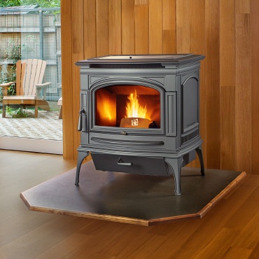 deerfield wood stove in home