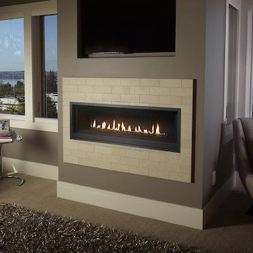 ProBuilder™ 54 Linear fireplace wall unit in living area