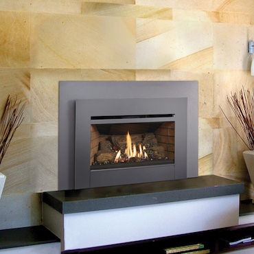 fireplace wall unit in modern living area