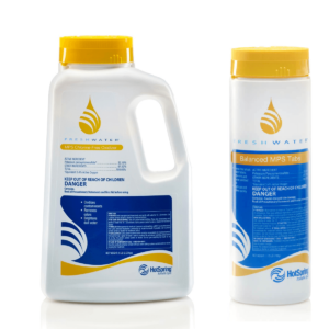 MPS Chlorine-Free oxidizer in bottle and tablets