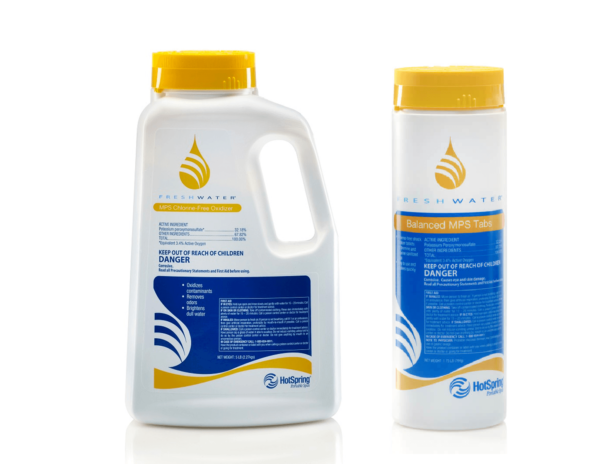 MPS Chlorine-Free oxidizer in bottle and tablets