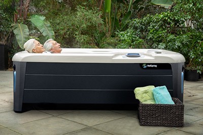 2019 Hot Spring Highlife Lifestyle Image of an older couple enjoying hot tub aromatherapy