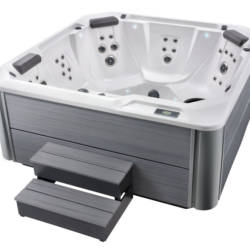 The HotSpring Relay Hot Tub featuring its hydromassage jet system