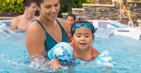 Swim spas offer a great way to learn to swim