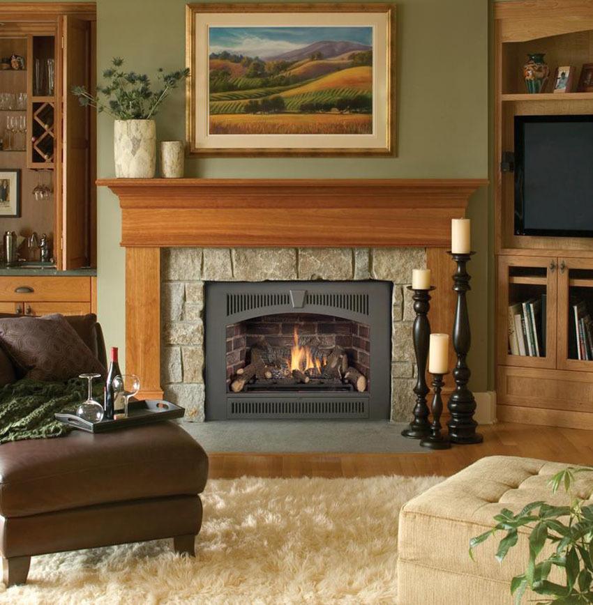 A gas fireplace insert warming a beautiful Bay Area Home