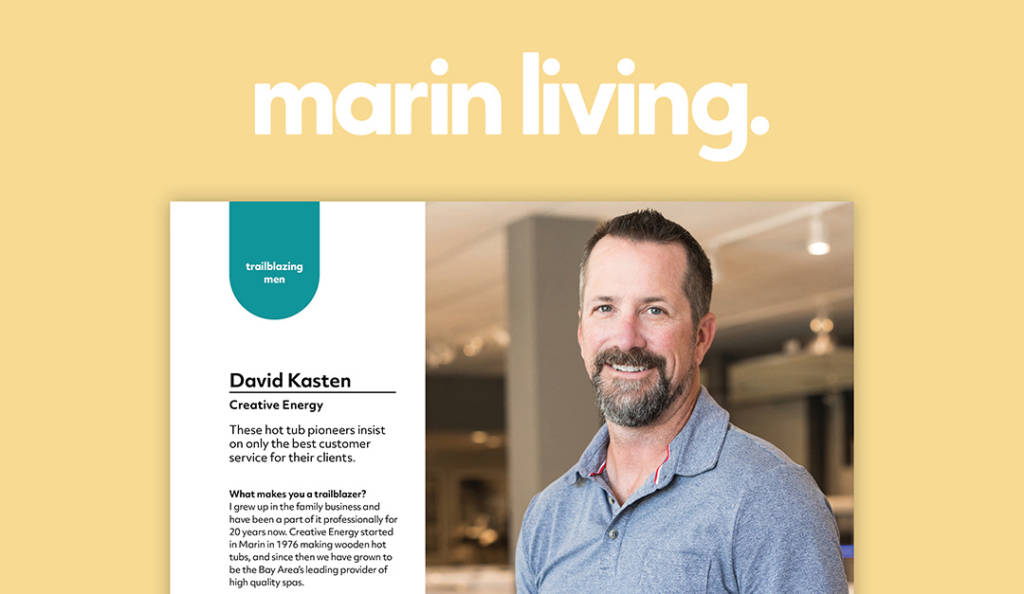 Marin Living Article highlight featuring David Kasten