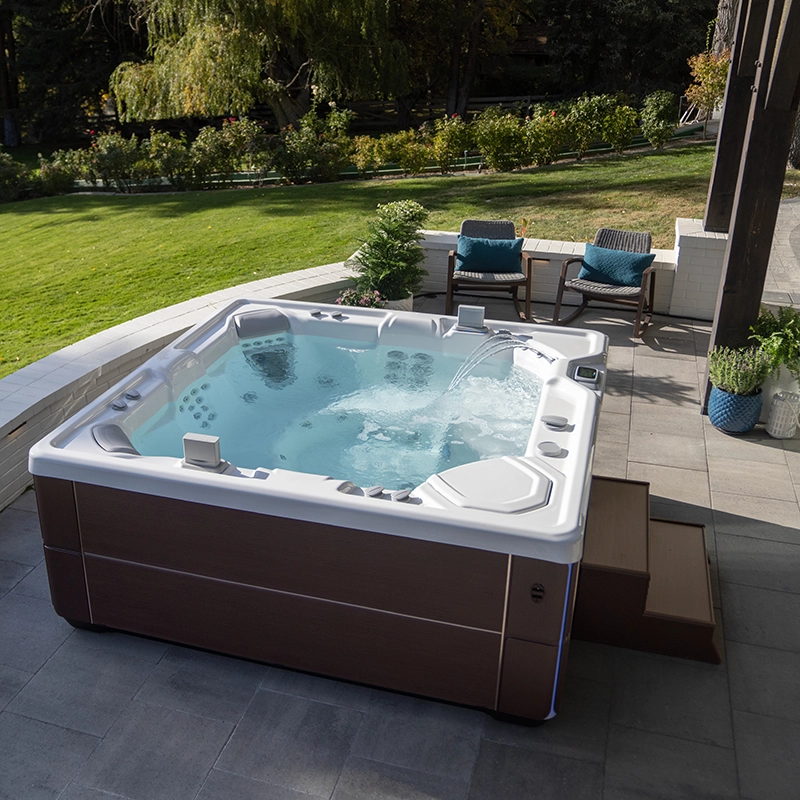 2023 Hot Spring Highlife Vanguard hot tub in backyard