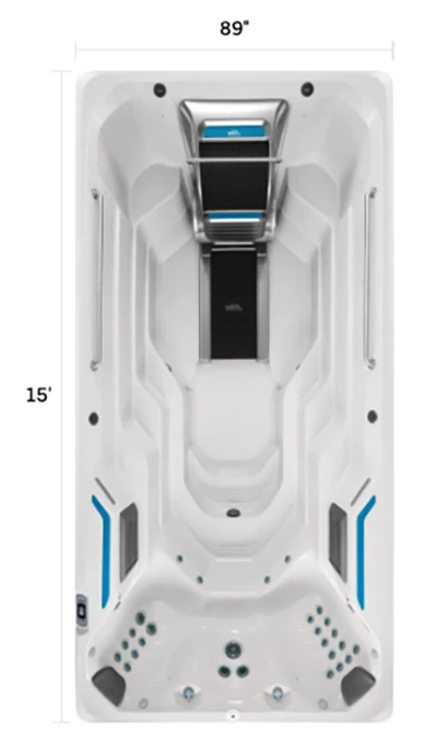 E500 Swim Spa from Endless Pools with Measurements