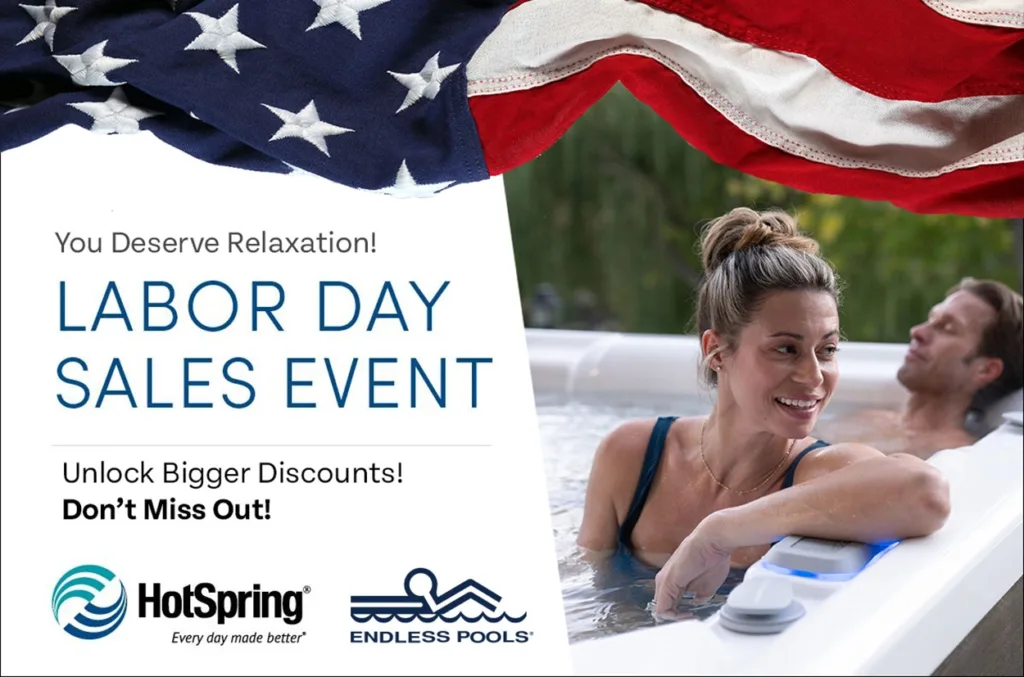 2025 Labor Day Sales Event for hot tubs, swim spas, saunas, and cold plunge tubs